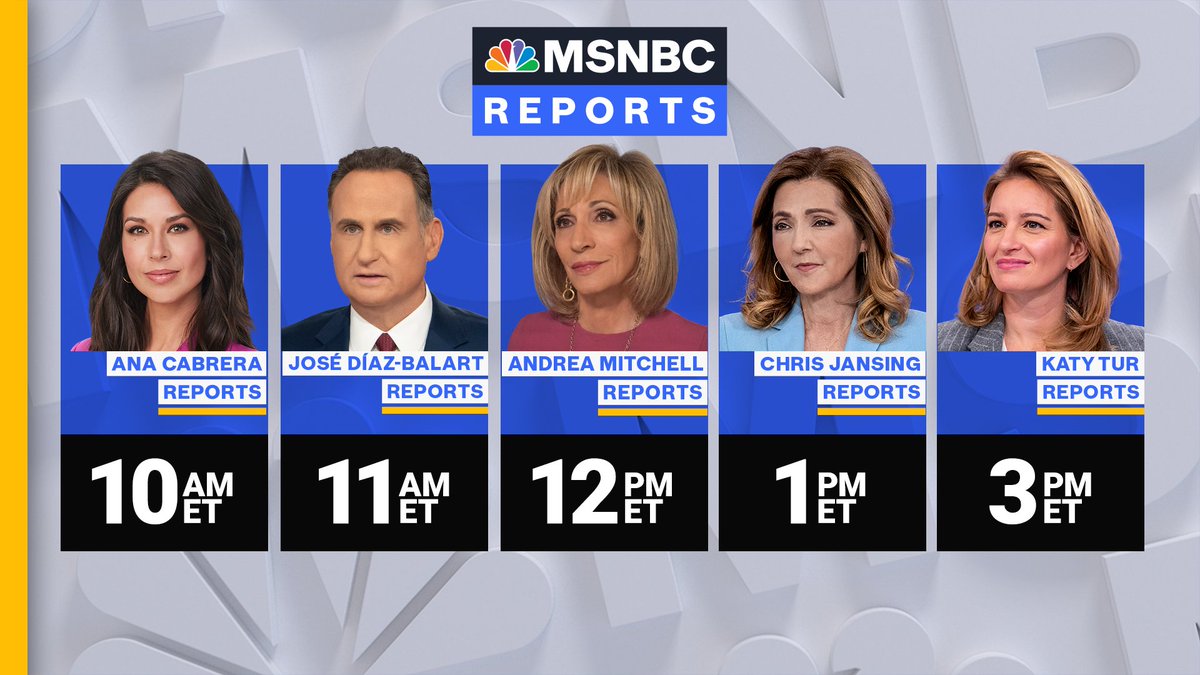 DanielArnall's tweet photo. So excited to welcome @AnaCabrera to our @MSNBC Reports family! She's joining the best in the business:   @JDBalartMSNBC @mitchellreports @JansingReports @KatyTurNBC . Weekdays at 10am ET beginning on Monday, April 10. https://t.co/3iBRoFSsco