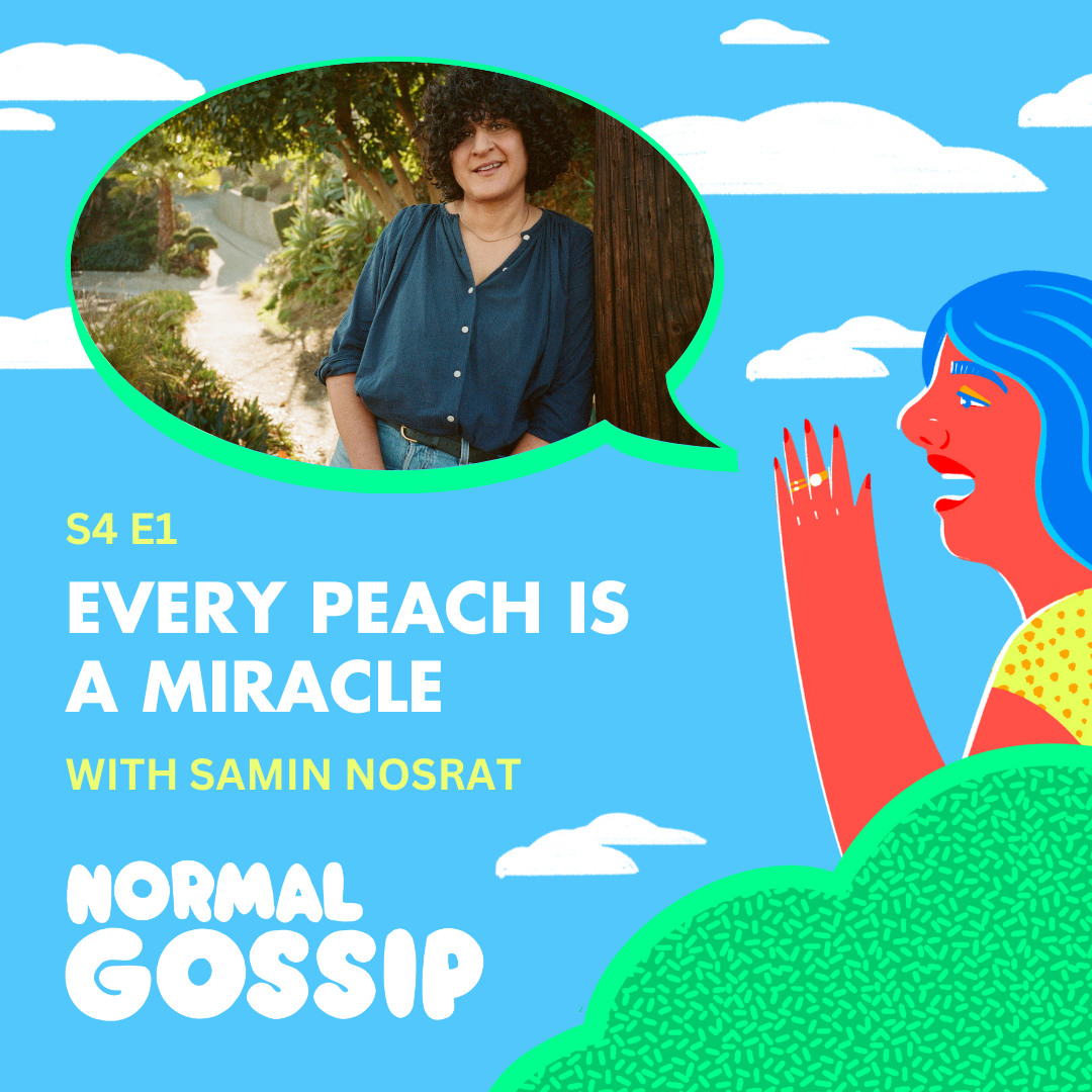 radiotopia's tweet photo. Normal Gossip is BACK for season 4!  

Today’s episode features a story of a love triangle at a local farmers market, with acclaimed chef @CiaoSamin joining as special guest (“Salt Fat Acid Heat”; “Home Cooking”).

Listen to @NormalGossip now: https://t.co/0ENVYMwdPN https://t.co/XQTxsA8kws
