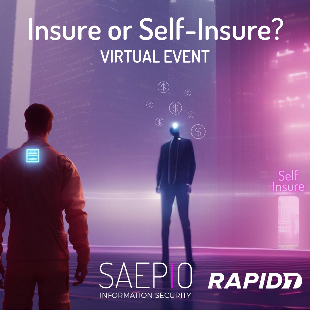 How can you “self-insure” to minimise the impact of security incidents? The answer can be found by attending our webinar on the 20th of April. Join us with Rapid7 as we discuss the factors when weighing up whether to insure or self-insure. Register here: eu1.hubs.ly/H03nJH10