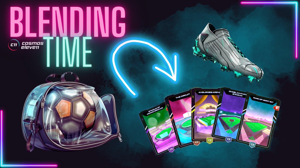 🚨 Exciting news for #FootballManager and #Crypto fans! 

The blending event for #PlayToEarn game Cosmos Eleven is launching soon 🎉 

Blend and get EXP for your players 
or one of the rarest stadium cards 🏟️ 

▶️neftyblocks.com/c/cosmoseleven…

 #NFT #Gaming #Dogecoin