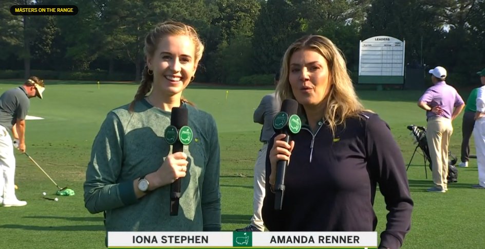 @Iona_Stephen What a pleasant surprise seeing you on the Masters On the Range coverage! #themasters