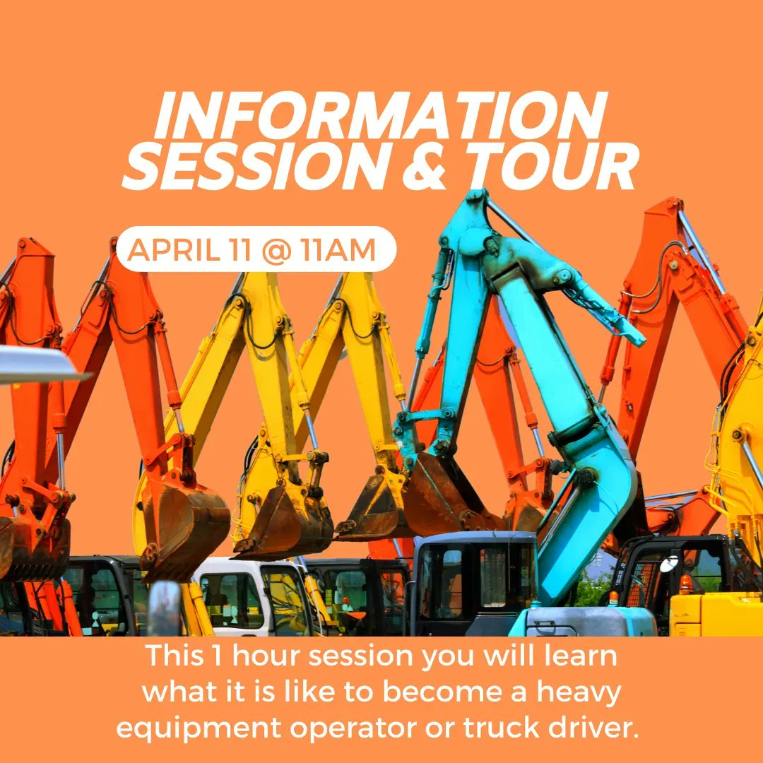 CHEC_Training's tweet photo. Meet with staff and instructors, view equipment, tour training facilities and get the answers to all the questions you have about what it takes to become a heavy equipment operator.

This is a free event, pre-registration is required.

519-650-6040 or info@chectraining.com https://t.co/7G3GHDivGO