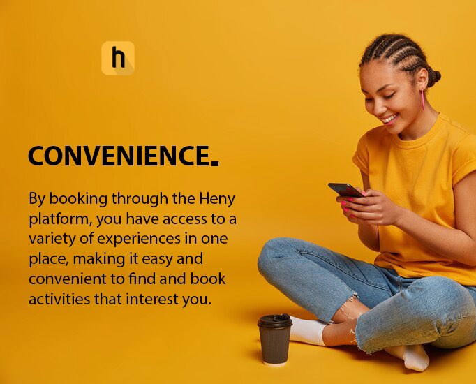 heny_app's tweet photo. 5 benefits of booking through the heny platform 

1. Convenience #experience #heny #variety https://t.co/lZ0SlW5F2W