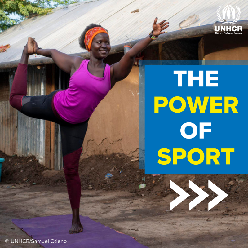 Refugees's tweet photo. 6 April is International #SportDay, join us to celebrate the power of sport to bring people together. 

Swipe to find out how sport can help refugees feel welcome and adapt to a new country. 

#IDSDP
