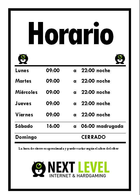 NextlevelZgz's tweet photo. Buenas tardes,
 
Aquí os dejamos nuestros nuevos horarios actualizados. Son los que nos acompañarán durante algunas semanas hasta nuevo aviso, pero no os preocupéis que no serán algo permanente.  ¡Que no pare el vicio! 😉🍀 https://t.co/3XK0SKJLNH
