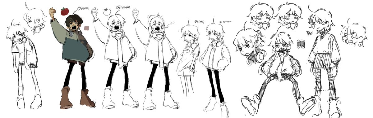 koruma0222's tweet photo. Tomato Trauma (character reference)
Her name is 'Tae-eun' 
주인공 '태은'의 캐릭터 시트, 부가적인 스케치 그리고 초기 디자인 스케치🍅 https://t.co/96ROQp2a7c