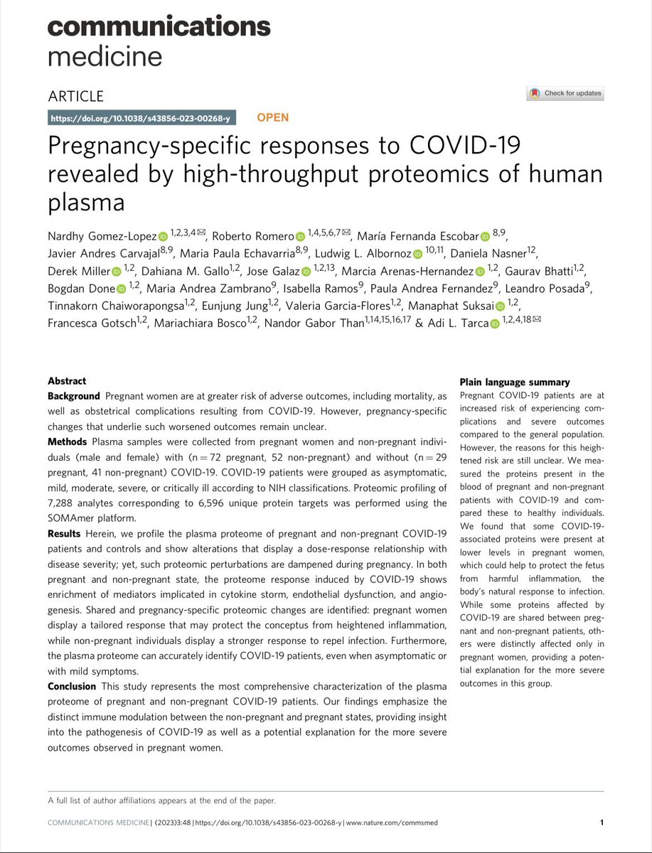 Jezid Miranda, MD, PhD (@jezidmiranda) on Twitter photo Estas son las mujeres de mi país.
Felicidades a nuestra querida Maria Fernanda Escobar, una berraca de la Obstetricia en Colombia! 👏🏻👏🏻🇨🇴🇨🇴🇨🇴
Una descripción molecular detallada del sistema inmune a la infección por SARS-CoV-2 durante el embarazo! Felicidades!! <a href="/NatureComms/">Nature Communications</a> Estas son las mujeres de mi país.
Felicidades a nuestra querida Maria Fernanda Escobar, una berraca de la Obstetricia en Colombia! 👏🏻👏🏻🇨🇴🇨🇴🇨🇴
Una descripción molecular detallada del sistema inmune a la infección por SARS-CoV-2 durante el embarazo! Felicidades!! <a href="/NatureComms/">Nature Communications</a>