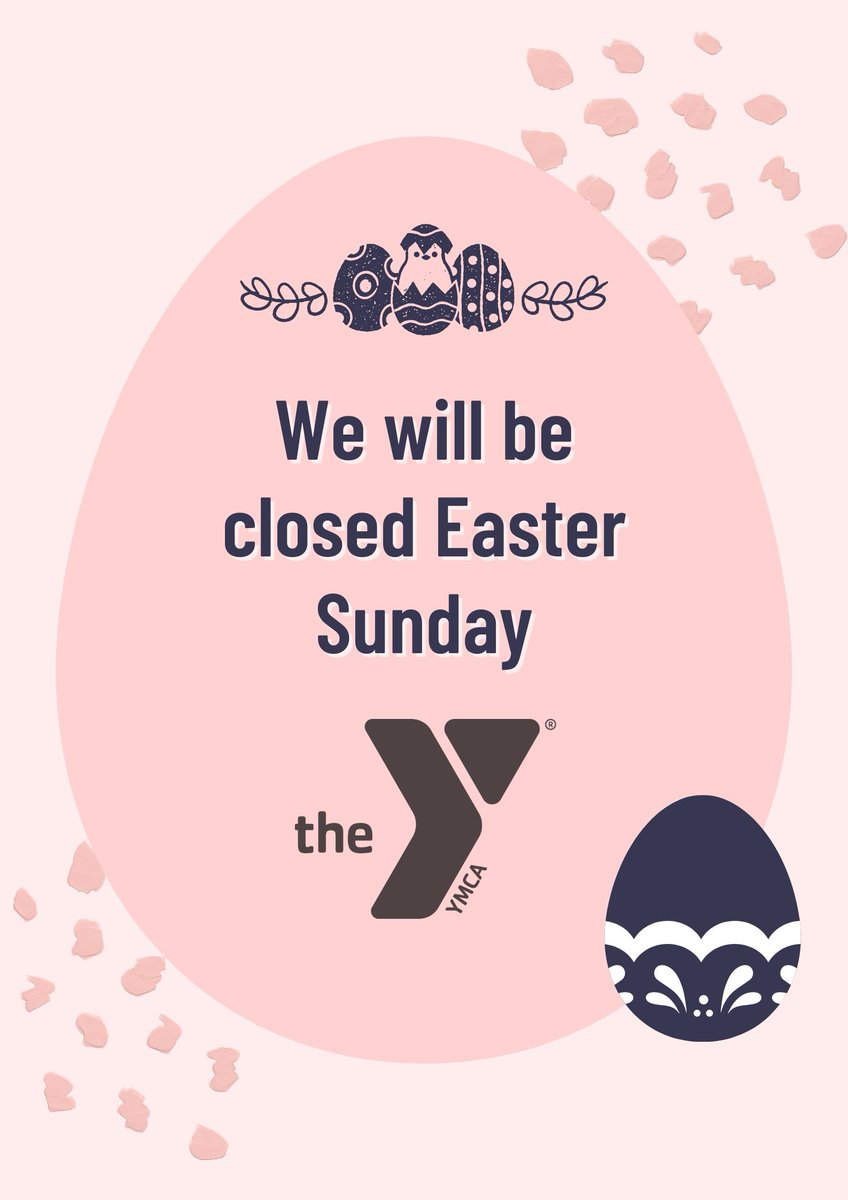 Attention Cass County Family Y members and visitors, please note that the Y will be closed on Easter Sunday, April 9th. We hope you have a wonderful holiday with your loved ones and look forward to seeing you when we reopen on Monday. #CassCountyFamilyY #EasterSundayClosure