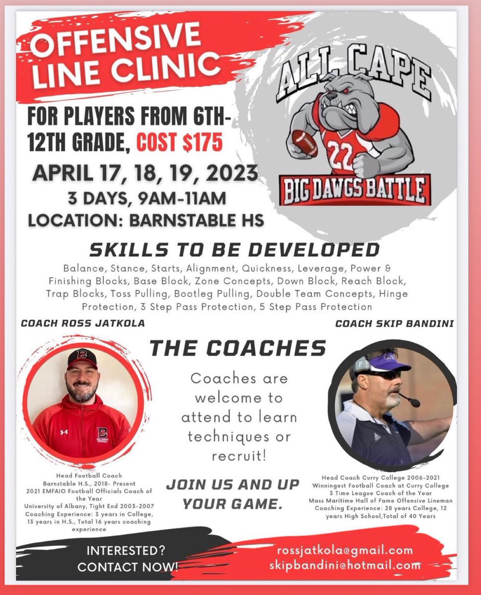 CoachJatkola's tweet photo. LESS THAN TWO WEEKS OUT!! 

Have a great group of OL ready to work and we still have a few spots open!!! 

Contact asap if interested. https://t.co/NUlBnFSUQ8