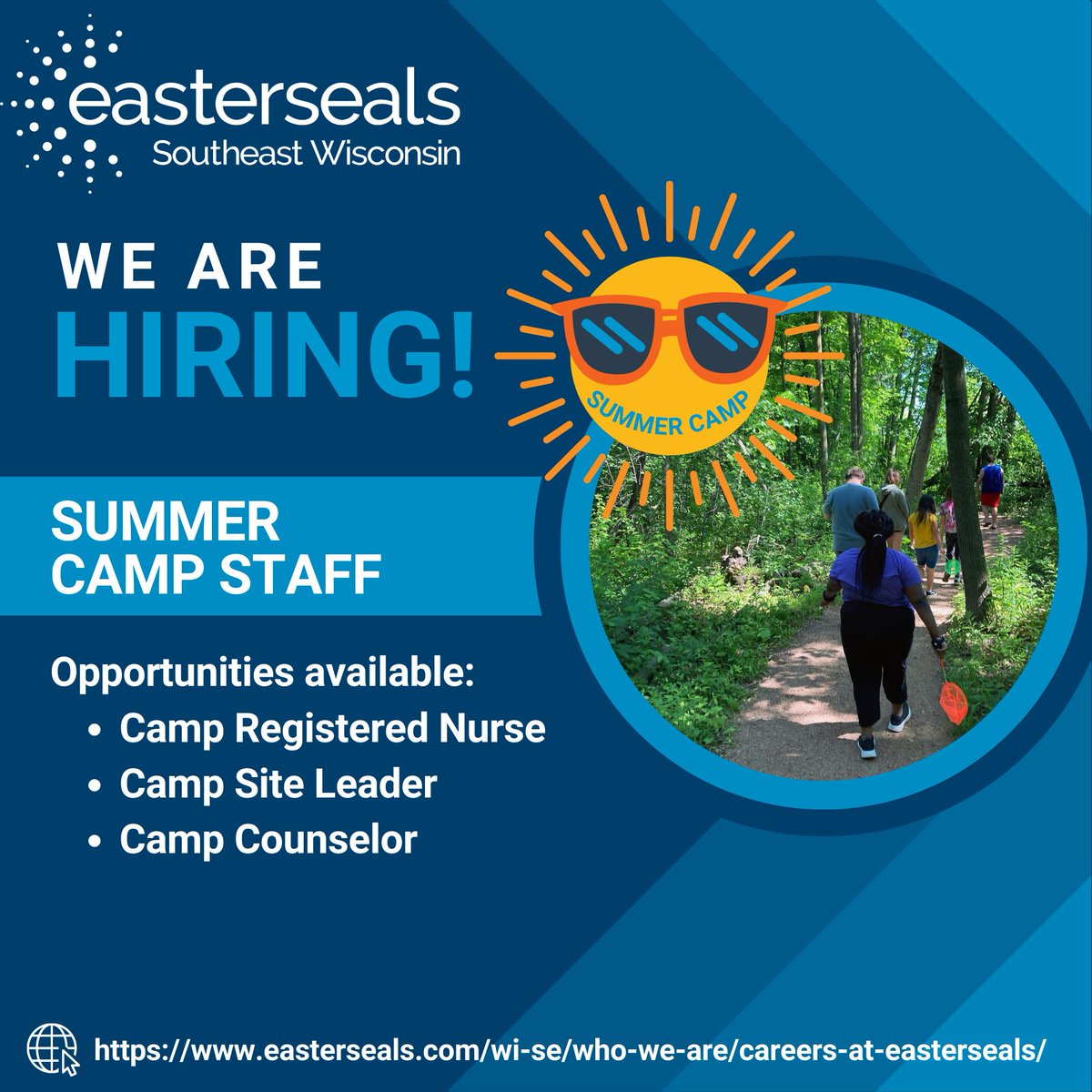 Looking for a fun and rewarding summer job? Join our summer camp team for Wil-O-Way Summer Respite Camp!
🌞For more information on all positions available, visit our website: easterseals.com/wi-se/about-us…