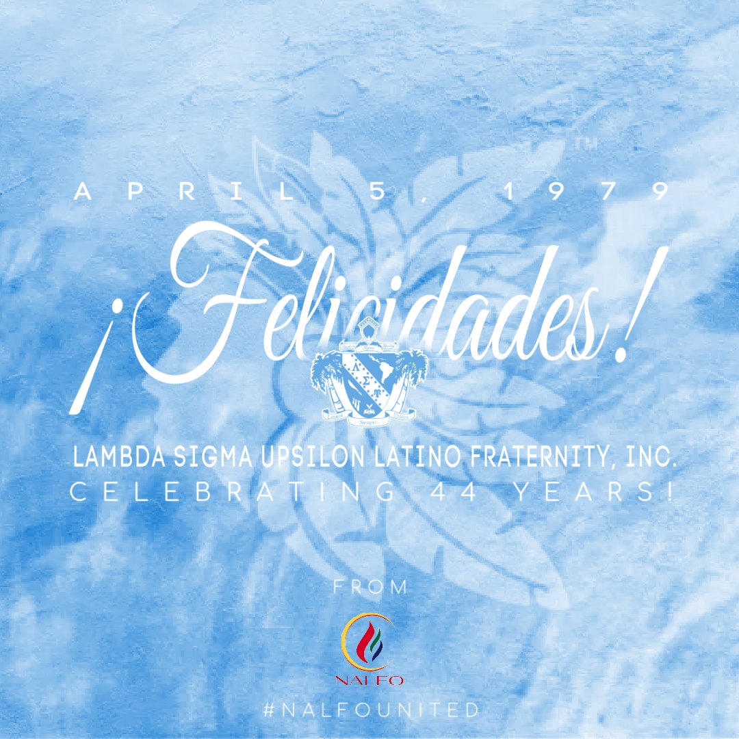 Happy Founder's Day to Lambda Sigma Upsilon Latino Fraternity, Inc.! #LSU was established on this day 44 years ago at the Rutgers University. Let's wish these gentlemen a big congrats on their special day 🌊💙🤍
#NALFOUnited #LatinoGreeksUnited #LambdaSigmaUpsilon #ΛΣΥ #LSU44