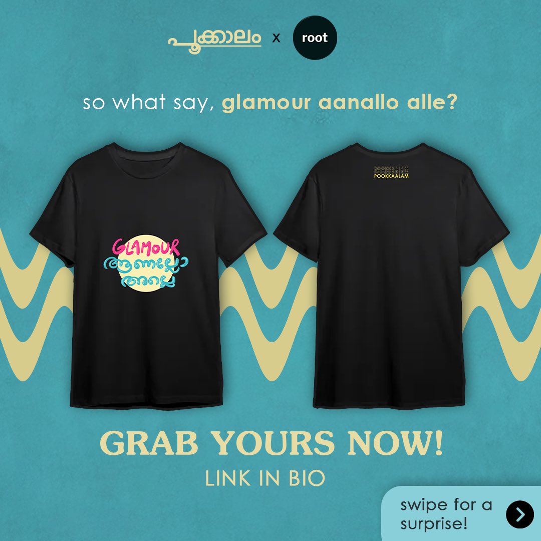 rootflo_ai's tweet photo. Get these limited edition T-shirts only at root!
Link in bio 🌸
@Pookkaalamfilm
#Malayalam #malayalammovie #ComingSoon #LimitedEdition #Pookkaalam #rootfor https://t.co/JbklE1aAP4