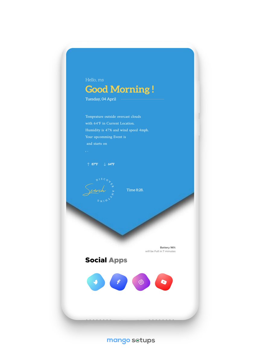 mangosetups's tweet photo. - Launcher #Withnova
- Finesta &amp; Fiction @RajjAryaa
- Wallpaper @Pinterest
- #Icons #Widgets #Kwgt
- Hishoot2i @sreeragag7

#aahomescreens @AndroidAuth
#ddscreens @DroidDecor

#mangosetups #homescreensetup
#androidthemes #androidsetups

https://t.co/umesKxkVnl https://t.co/w94EmkC0QM