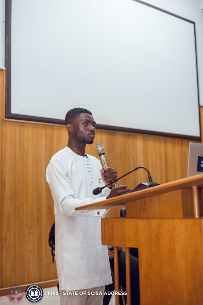 Krypton__media's tweet photo. STATE OF SCISA ADDRESS 23;
My administration has made sure the closing time for the library and study areas has been extended.
-H.E Daniel Adjei
#StateOfSCISA https://t.co/fzEYYrL1wQ