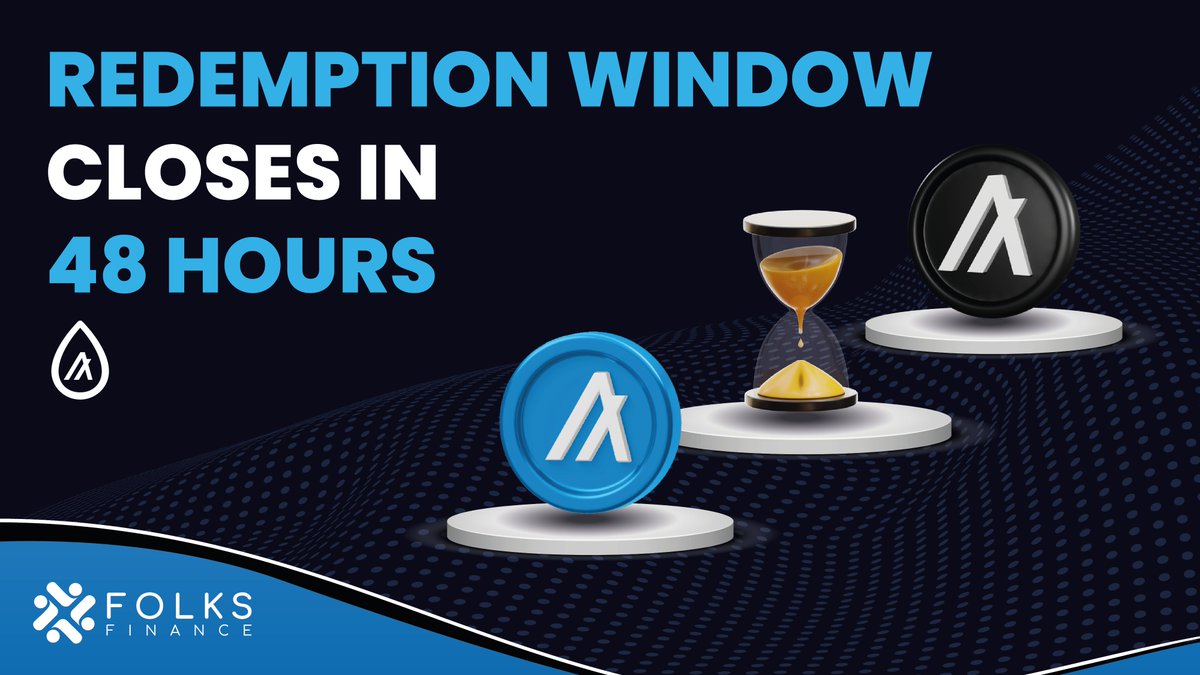 FolksFinance's tweet photo. 💡 Friendly Reminder:

The redemption period of $gALGO for Governance 7 ends in 48 hours, on April 7th at 16:00 CET, 10:00 EST.

Redeem on time to get your original $ALGO commitment back.

ℹ️ Read @AlgoCleanup's article for all the details about redeeming: https://t.co/777aHG7SPx https://t.co/N2qPZtGQUr