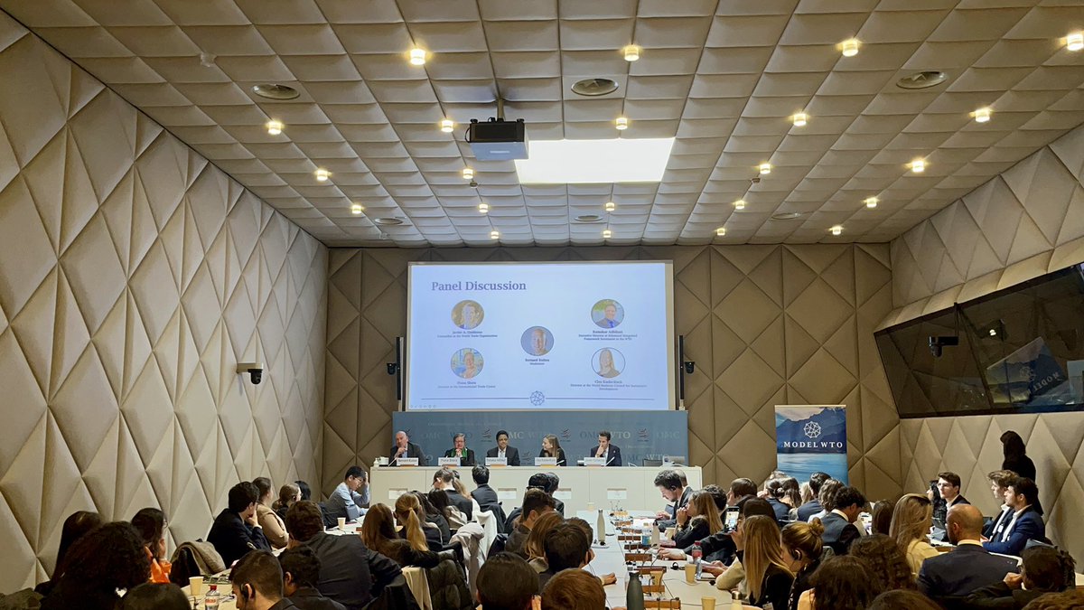 📢 Happening now: model <a href="/wto/">WTO</a> closing panel discussion!
 
🗣️ EIF's <a href="/Ratnakaradi/">Ratnakar Adhikari</a> joining the conversation on how trade can play a major role in supporting inclusivity by integrating LDCs into global trade.
