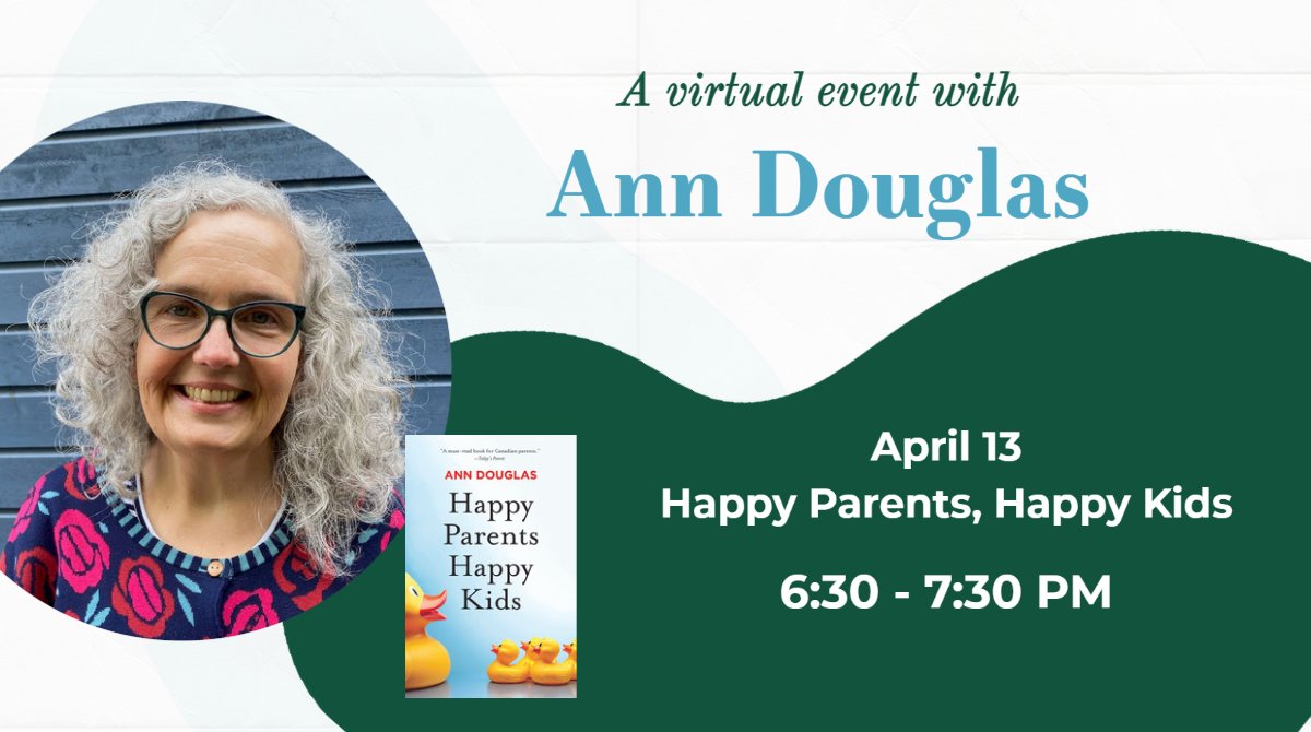 Save the date: LKDSB’s Parent Involvement Committee is hosting a virtual event on Thursday, April 13 at 6:30-7:30 p.m. . for a discussion with author Ann Douglas on “Happy Parents, Happy Kids.” Learn more: lkdsb.net