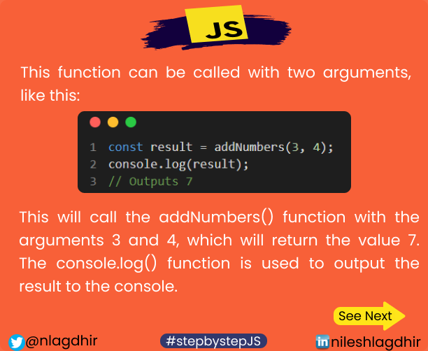 nlagdhir's tweet image. Here are some examples of #javascript functions. 

#javascriptfunctions #programming #webdevelopment #codingtips #webdesign #stepbystepJS #100DaysOfCode
