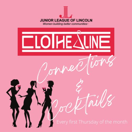 JLLincolnNE's tweet photo. This months Clothesline Connections &amp; Cocktails is tomorrow (Thursday April 6) starting at 6:30pm. All members are encouraged to come and help sort clothing and get it ready for our school closets! #jllnk https://t.co/F8xBcHw1zF