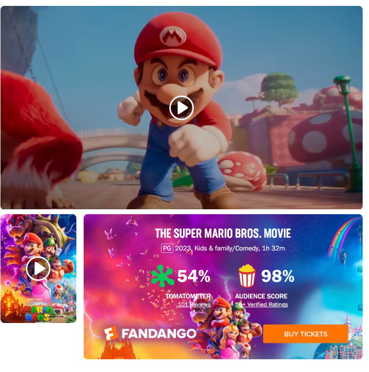 Super Mario Bros movie's Rotten Tomatoes score shows fans & critics divided  - Dexerto