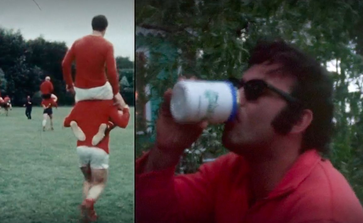 Summit72Doc's tweet image. Director @nickdepencier&apos;s favourite scene: &quot;It&apos;s everything you could want to tunnel into the past: newsreel voice-of-god narration, grown men looking ridiculous in their underwear, an expert expounding on fitness while smoke from his offscreen cigarette wafts through the frame.&quot;