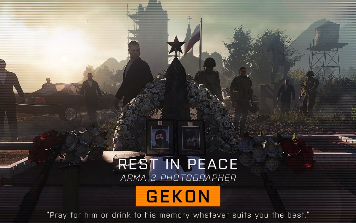 NaraedhaWigar's tweet image. Tribute for @Gekon1557 
I wish you can see my artwork once again man, the first time I got into Arma Photography, you are one of the people who supports me in the first place, I can't believe it at first when I heard the news, fly high man, Rest In Peace.🇵🇱🇮🇩