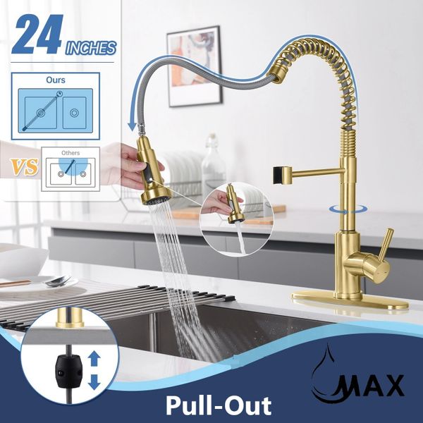 FaucetsMax's tweet image. MAX Faucets Boasts A Great Selection Of Pull-Out Spring Spout 16" Kitchen Faucets That Combine Aesthetics, Durability, Smart Function. Rest Assured That What You’re Getting Are Stylish, Long-Lasting, And Innovative Product. 

Sale price: C$239.00

maxfaucets.com/all-products/o…