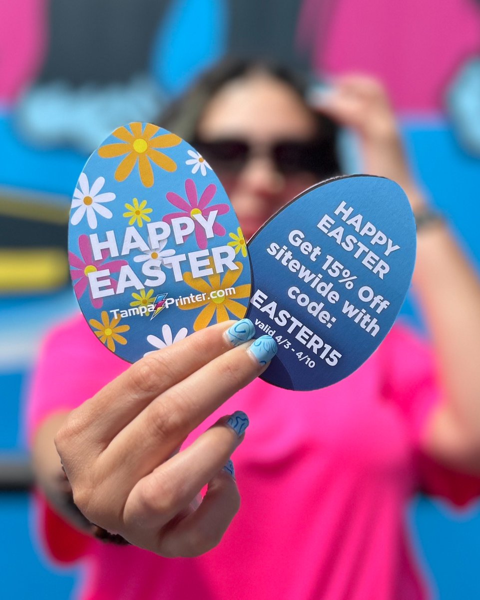 Tampa have you heard of our egg-citing deal? 🐣
Save 15% off with promo code: 🌷 EASTER15 🌷
Spring into action, and get your print projects done today!
#easterdeal #tampaprinter #tampabay #tampasavings #easter2023 #happyeaster