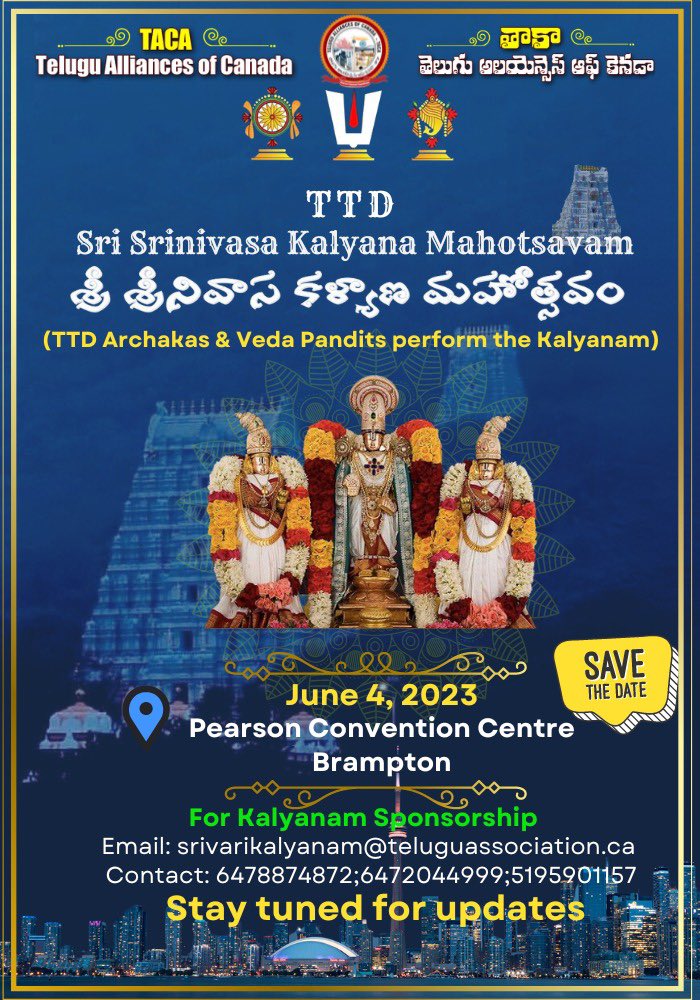 TACA - Telugu Alliances of Canada tweet media