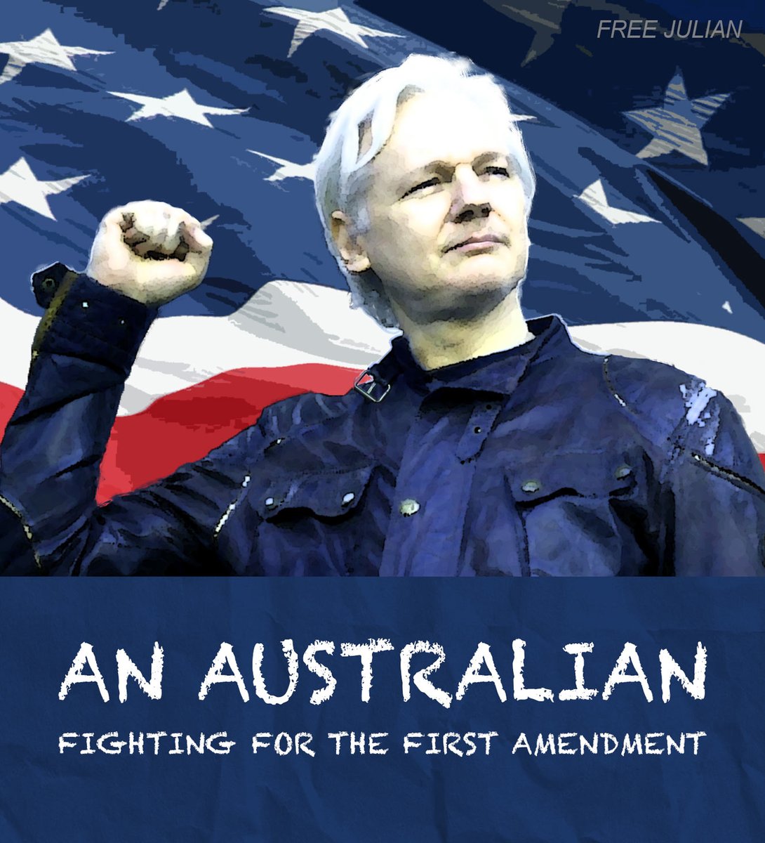 Aus4Assange's tweet image. "The irony of two Australians touring the US to bring the First Amendment to America!"
(A statement by Julian Assange's father and brother, currently touring the United States.)
