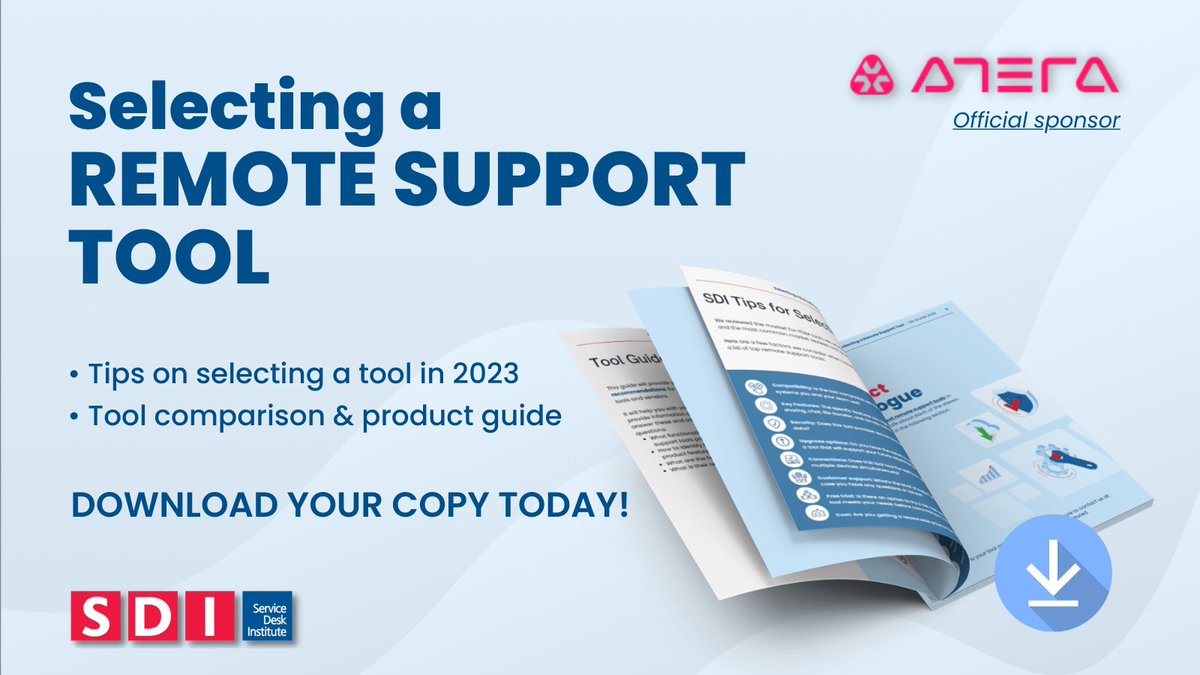sdi_institute's tweet image. Find the best remote software for your needs! 🙌 Download SDI&apos;s *NEW* Guide to Selecting a Remote Support Tool ➡️ loom.ly/Bl2K3OU

#remotesupport #remotesupporttools @AteraCloud @ISLOnlineUK1 @ISL_Online @BeyondTrust