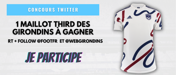 webgirondins's tweet photo. 🎁 JEU CONCOURS ✨

👕 un maillot third des #Girondins de #Bordeaux à  gagner avec https://t.co/X3GbZ4iSnm et https://t.co/Utf9mKNeak 
(Taille selon disponibilité)

Pour participer :  

➡️ RT + Follow @webgirondins et @footfr

- TAS le  23 avril à 18h 🍀
Bonne chance ! https://t.co/USmEPU6t7k