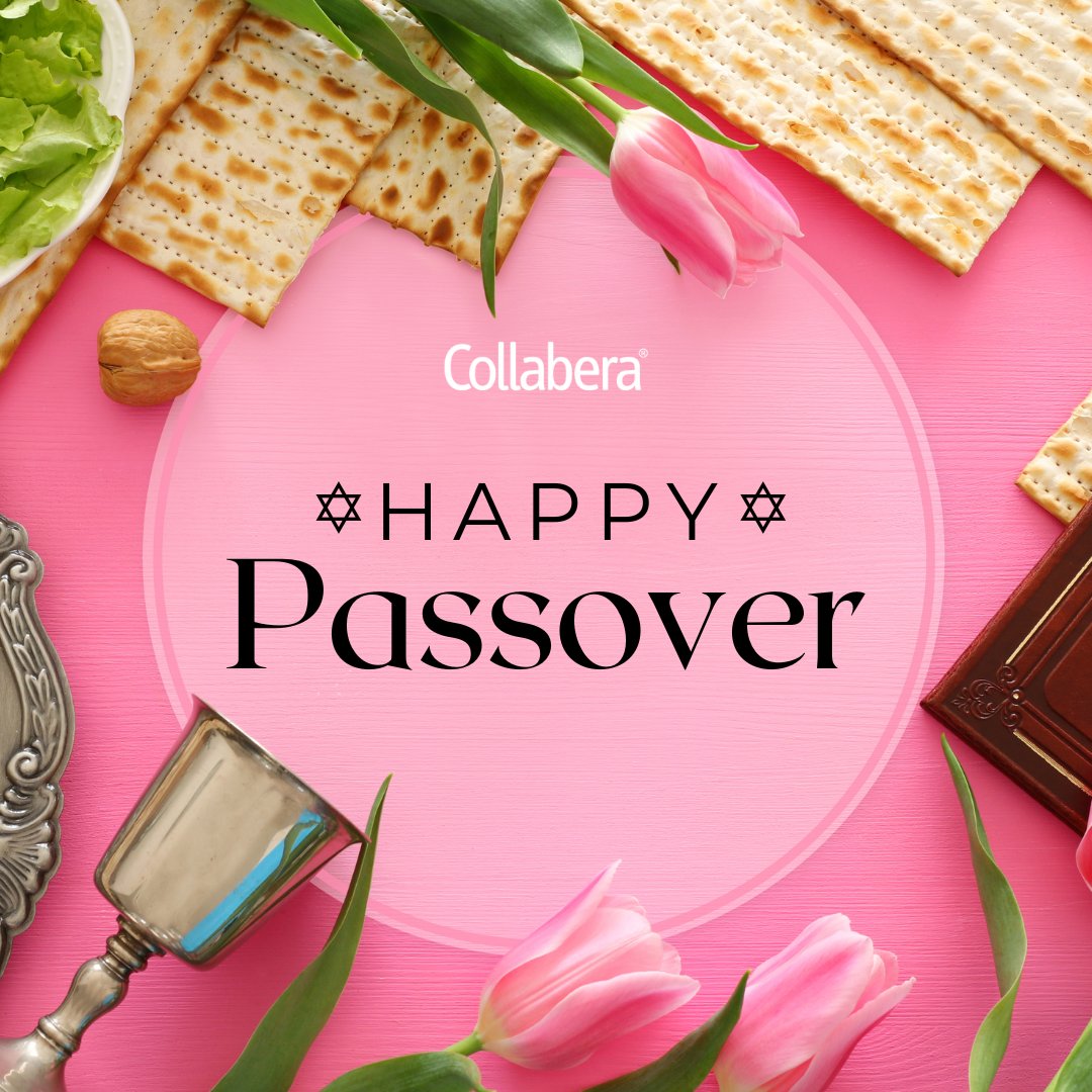 We're wishing a happy #Passover to our Jewish employees, partners, and friends who celebrate. We hope the next 10 days of reflection bring you clarity, peace, and joy. Enjoy the seder! #happypassover #happypesach #collabera