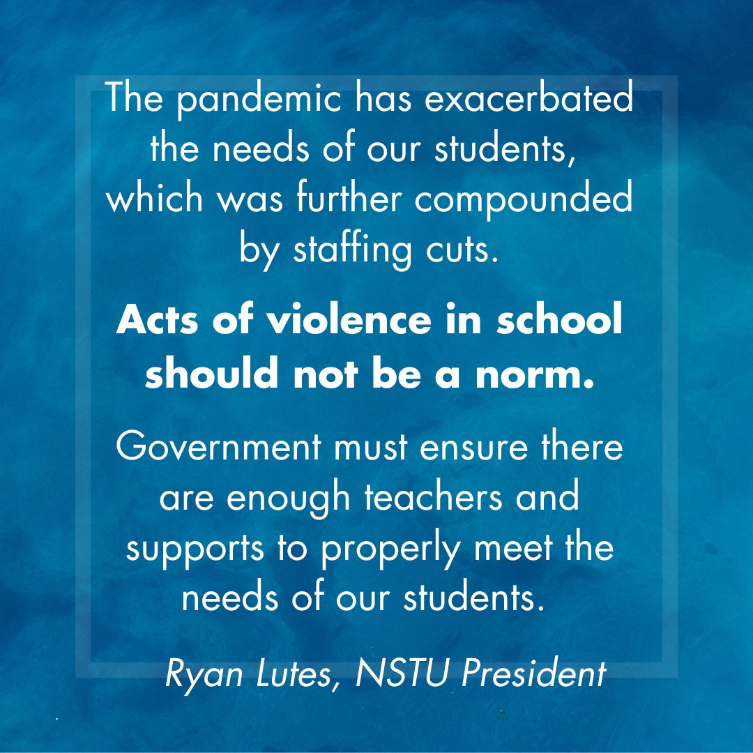 Incidents of violence in our <a href="/nseducation/">NS Education and Early Childhood Development</a> schools are on the rise. 

This cannot continue to be dismissed.

Students and staff deserve to feel and be safe at school.

<a href="/Mainstreethfx/">CBC Mainstreet Hfx</a> 

cbc.ca/listen/live-ra…