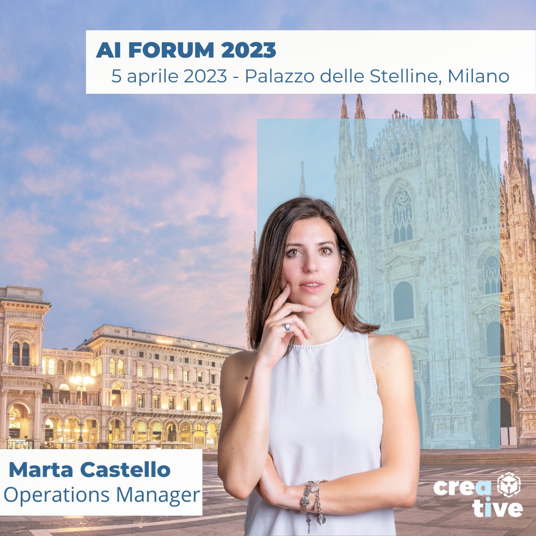 CreativeAI_tech's tweet image. Marta is attending the AI Forum in Milan, and we can&apos;t wait to hear all about it!✨

#AI #community #experience
