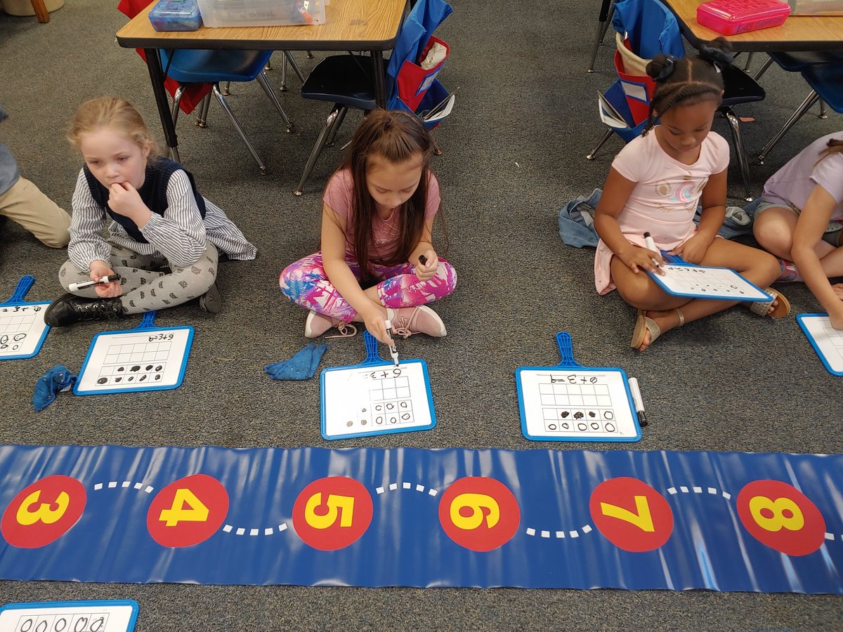 CashOliviacash's tweet photo. Rocking Math Lesson today..using ten frames, part/part/whole maps, and number line! @Falcons_FES @ECUcrystalECU @here_is_hannah @JNWilkerson1127 https://t.co/f8NrbBkIv7
