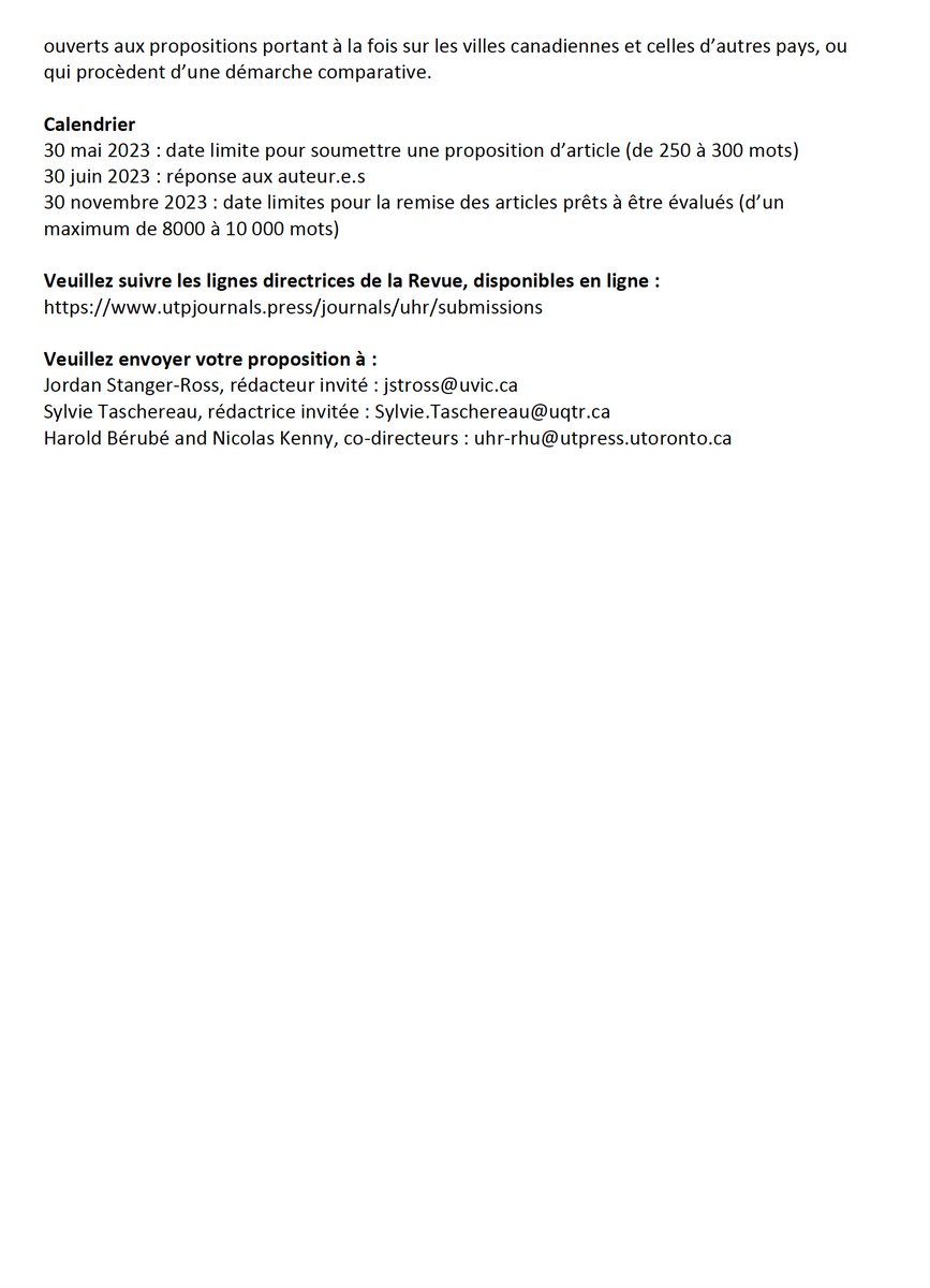 Urban History Review tweet media