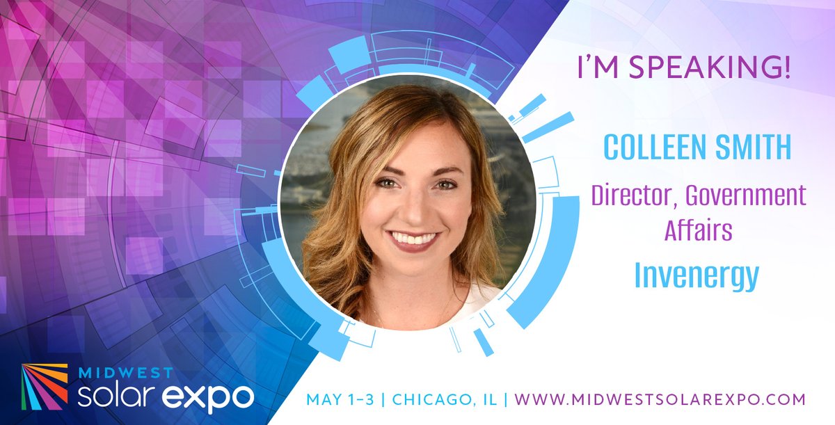 Colleen2791's tweet photo. Looking forward to speaking at the Midwest Solar Expo this May! Catch me Wednesday for a discussion on solar siting issues across the region.
Register today: https://t.co/RABA62Jo8o #SolarParty #MWSE23 https://t.co/0EkRTu2vHp