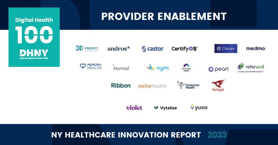 Meet the NY Digital Health companies dedicated to transforming provider enablement #DH100