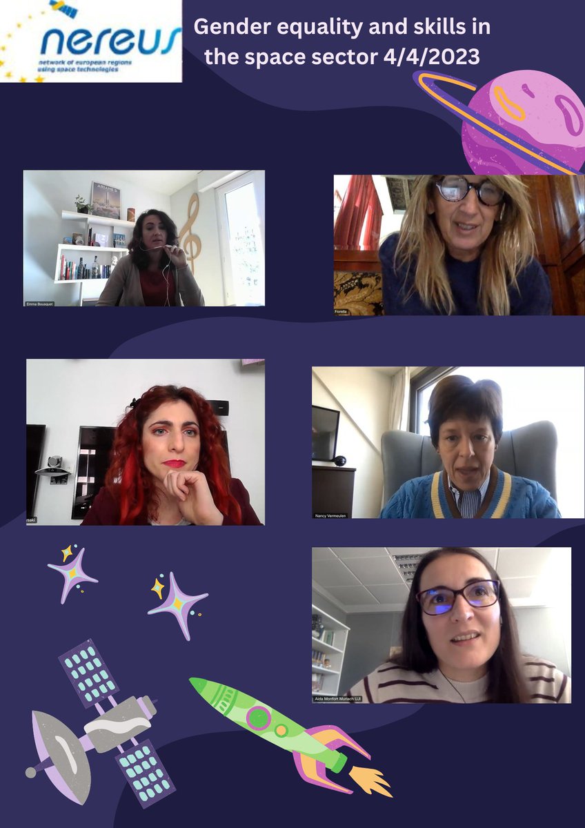 NEREUSaisbl's tweet photo. 🆕🚀📢📽️Watch our discussion on #gender equality and #skills with the fantastic accomplished #space #women on 4/4/2023: https://t.co/ugM5SBzI5C
full-follow-up: https://t.co/D3m8HzjZh7 https://t.co/bpMVkvodQ4