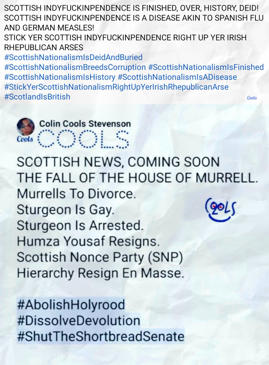 colincools1's tweet photo. #NeverNationalism #NeverEverNationalism #NeverSNP #NeverALBA #SCREWyouSNP #SCREWyouALBA #GIRFUYSNP #GIRFUYALBA https://t.co/lv3r4wIrDp
