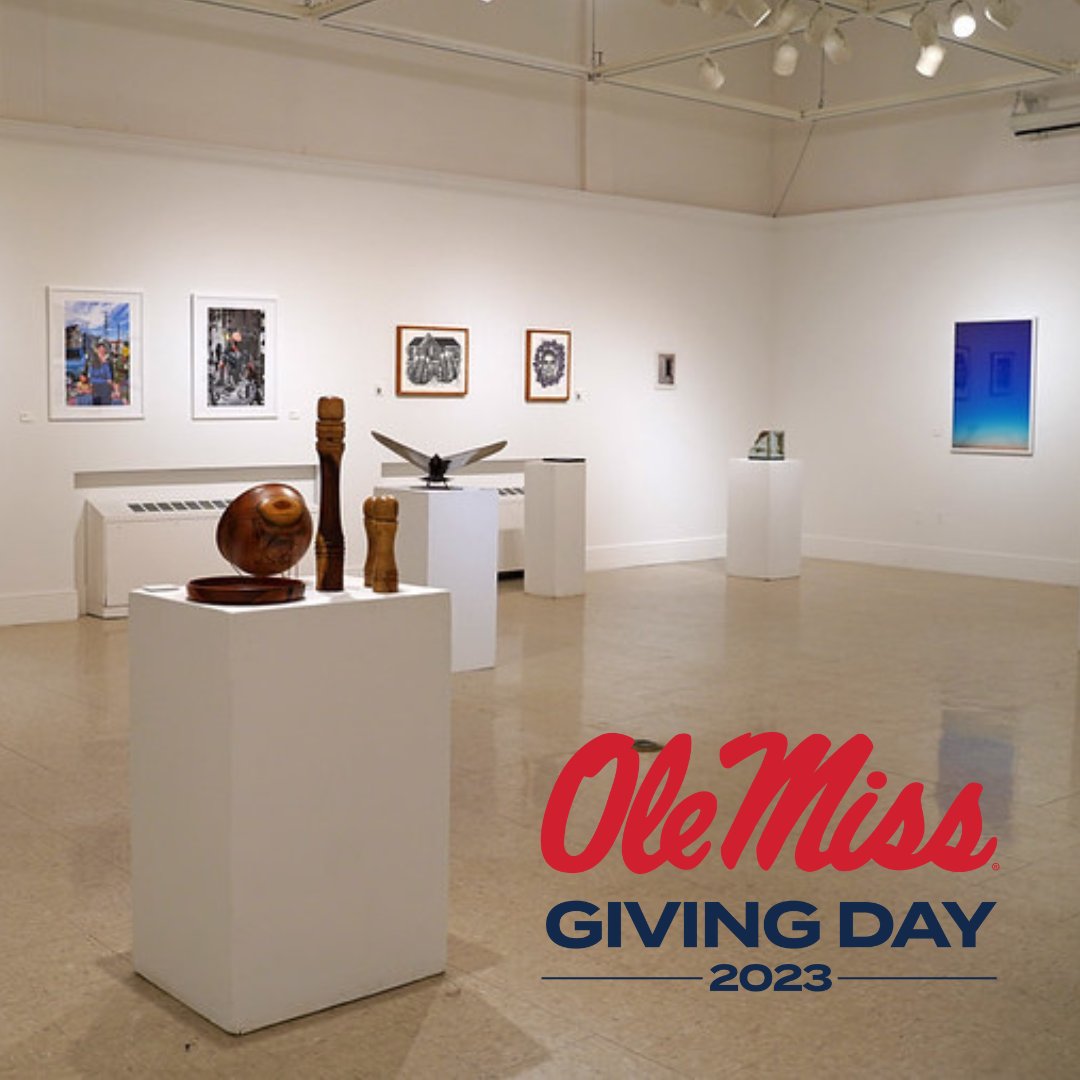 There’s still time to give! Consider making a gift to the Art & Art History Department.

Visit givingday.olemiss.edu/giving-day/647… donate. 

#OleMiss #OleMissGivingDay #HottyToddy #OleMissArtDept #ArtDept #Art #ArtHistory #UniversityofMississippi #NowandEver