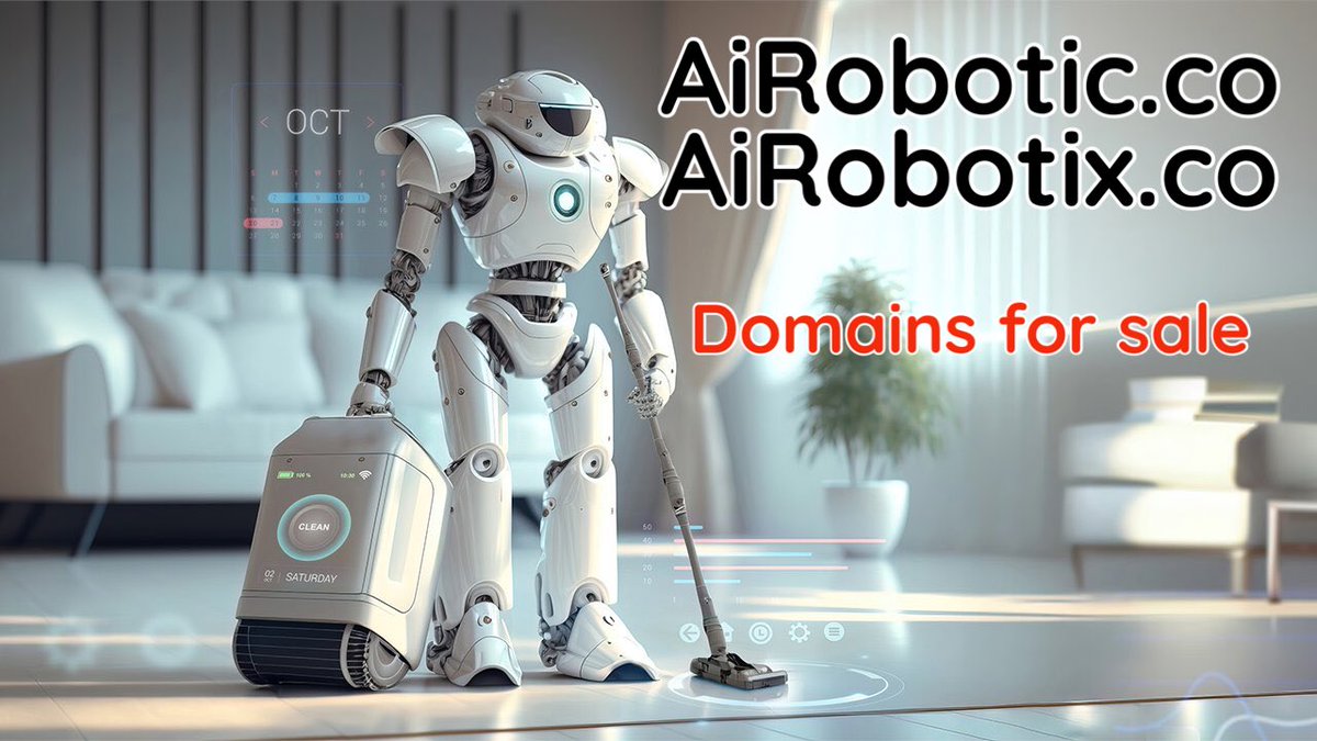 berlindomainz's tweet photo. https://t.co/ENXFjVAUBz
https://t.co/ooiqIEL805

#airobotic #roboticai #airobotix #robotic #robotics #robotix #ai #robot #ArtificialIntelligence #company #products #smart #robots #smarthome #Aitech #TechNews #products https://t.co/BuAnnvr3Qa