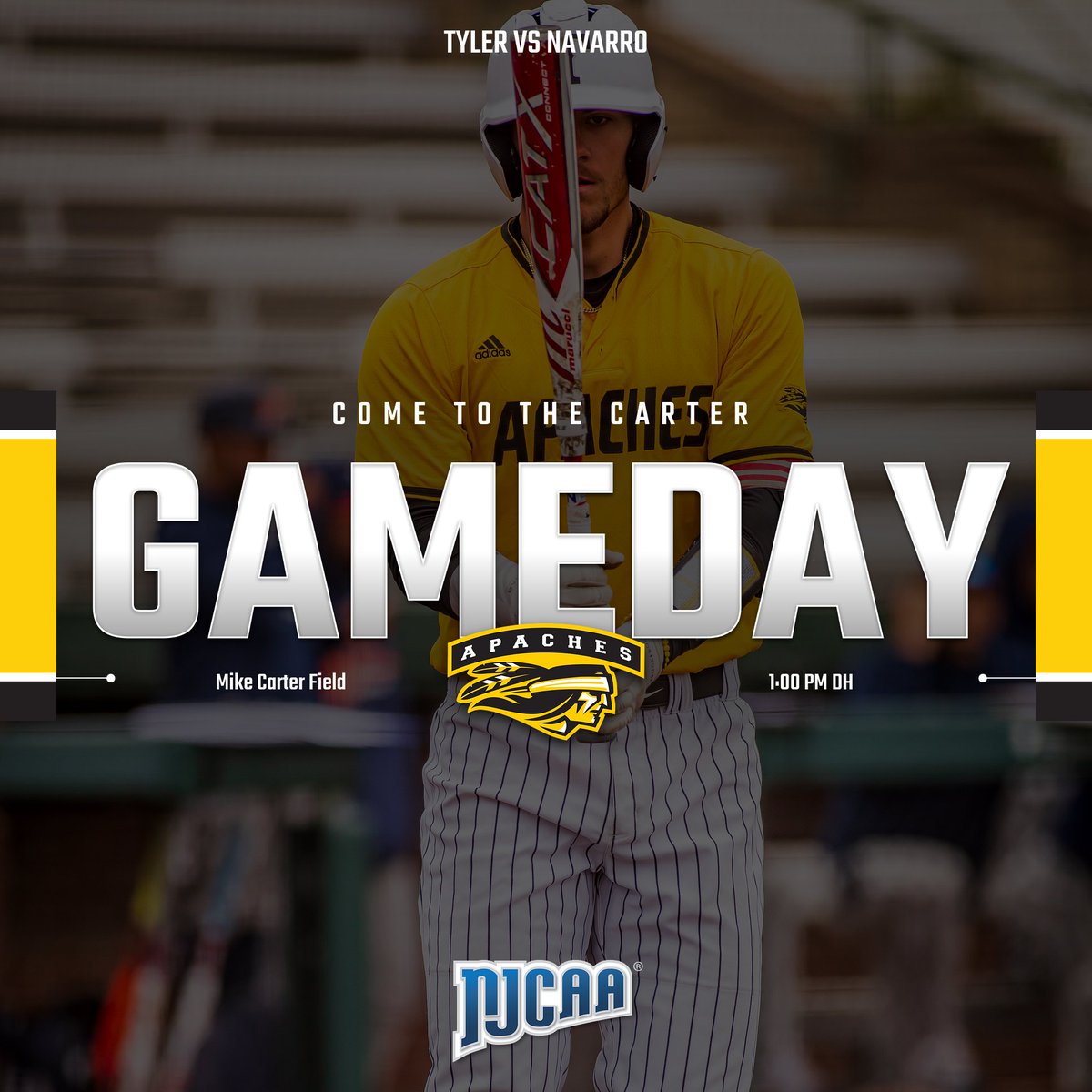 Tyler Junior College Athletics (@apacheathletics) on Twitter photo We aren't worried about a little 🌧️
<a href="/TJCBaseball/">TJC Apache Baseball</a> 🆚 <a href="/NavarroSports/">NavarroSports</a>
⏲️ 1:00 PM Double Header
📍 Mike Carter Field
💻 youtube.com/TJCApacheAthle… We aren't worried about a little 🌧️
<a href="/TJCBaseball/">TJC Apache Baseball</a> 🆚 <a href="/NavarroSports/">NavarroSports</a>
⏲️ 1:00 PM Double Header
📍 Mike Carter Field
💻 youtube.com/TJCApacheAthle…