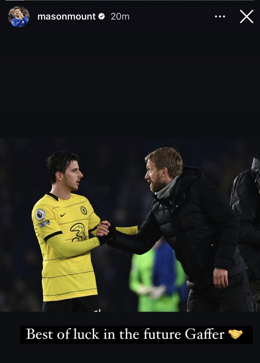 CFCDaily's tweet photo. Mason Mount thanks Graham Potter.

It’s been that long of a season the picture used was when he coached Brighton 🙈 https://t.co/UUNu1IOngT