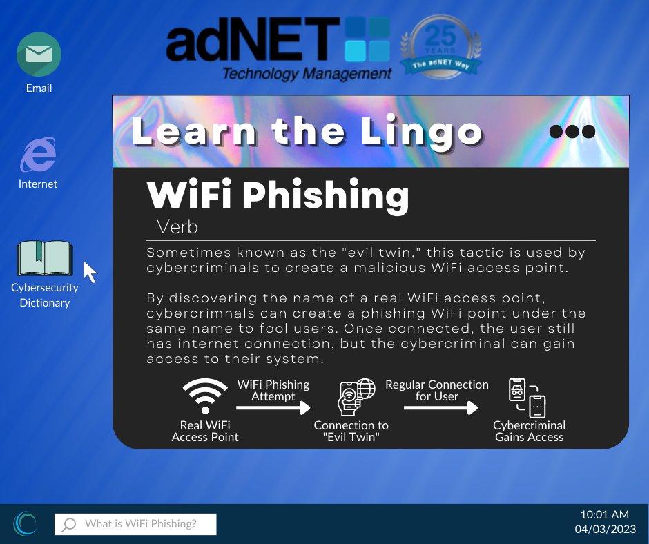 adNETtechnology's tweet image. #LearnTheLingo  

Staying up-to-date on cybersecurity vocabulary.