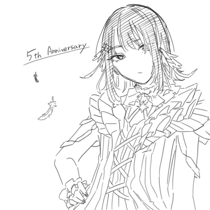 筆慣らしで描いたけど、筆慣らしの作画コストじゃなさすぎてずっと泣いてた
30分くらいかかった 
