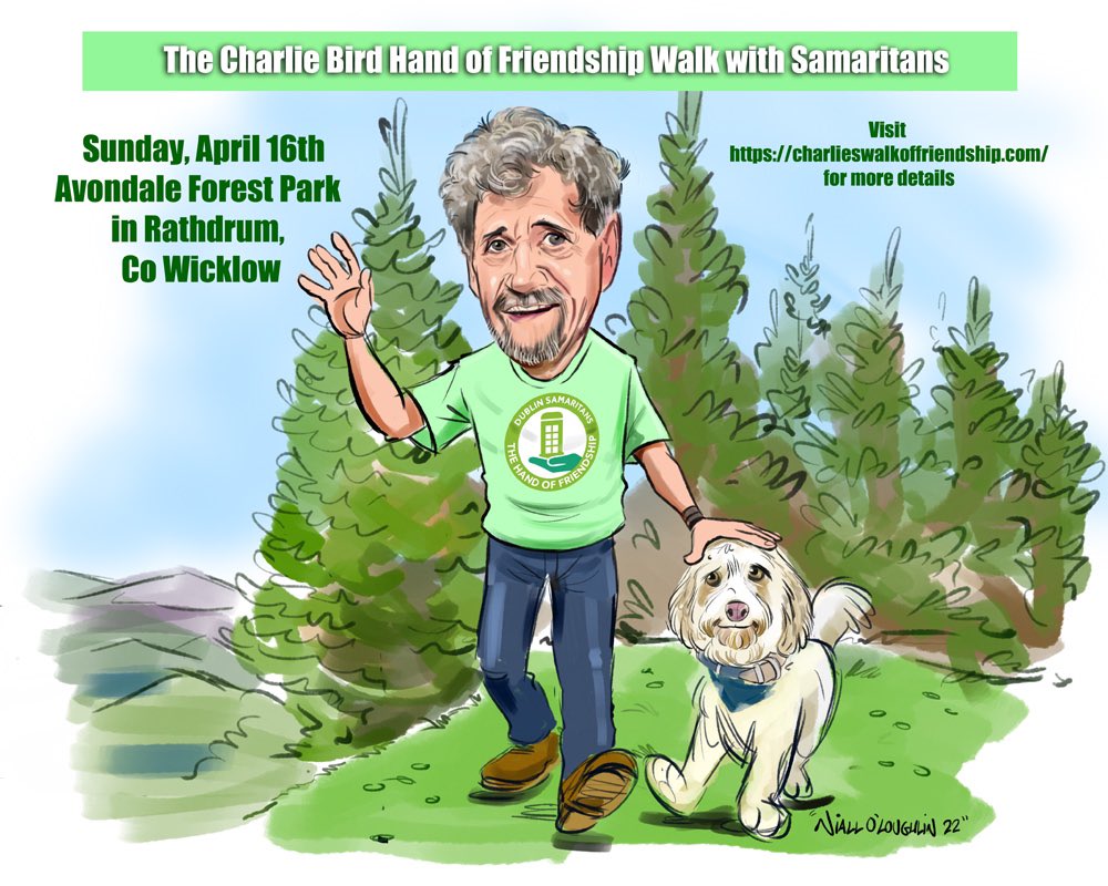 Can you please share and retweet to raise awareness for Charlie Birds Walk of Friendship in aid of the Samaritans. I'll be digging my walking boots out &amp; hoping my knees hold out! #CharliesWalkofFriendship