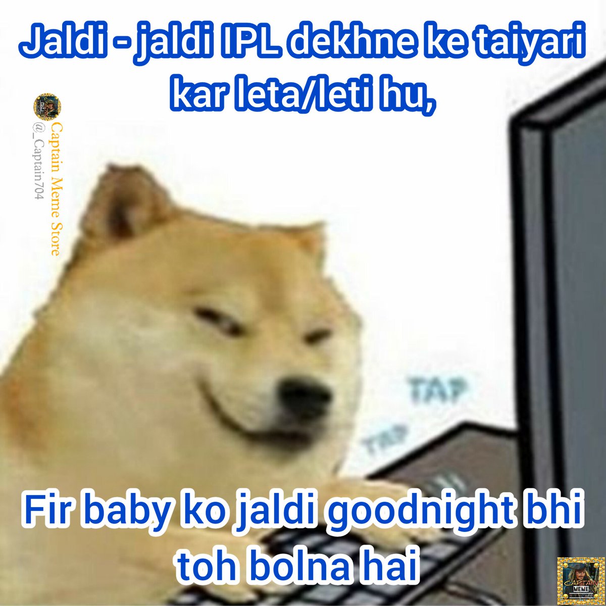 _cjs704's tweet photo. #IPL2023 chalu baki kaam hold pe.....😏🤫😂

#Cheems #cheemsmeme #DOGE #dogememe #Memes #funny #Cricket https://t.co/0v7YsKDtOh