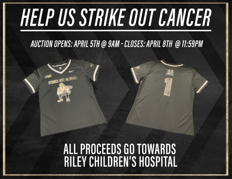 This weekend is our Strikeout Cancer &amp; Riley Children's Hospital Day. We've got two ways for you to give back, with all proceeds going to Riley. ⤵️

Jersey Auction: boile.rs/23SBAuction

Riley donation for personalized videoboard message: boile.rs/23SBRiley